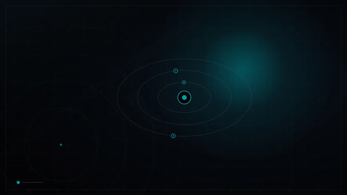 Anneaux orbitaux autour d'un point central lumineux – Lancer une application au MENA