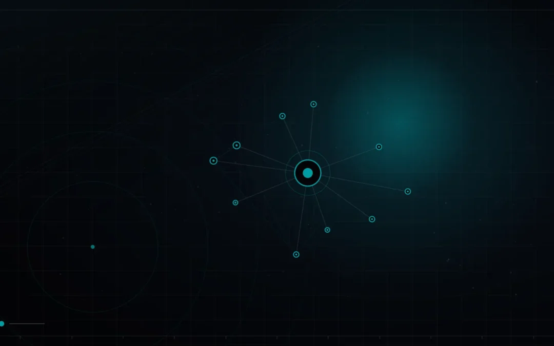 Network of connected nodes around a central hub – B2B Social Media