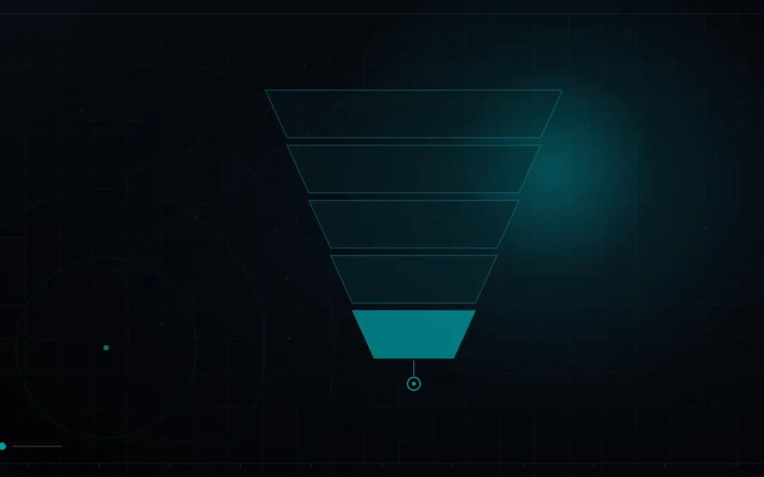 Conversion funnel narrowing through stages toward a conversion point – Checkout Optimization for GCC E-commerce