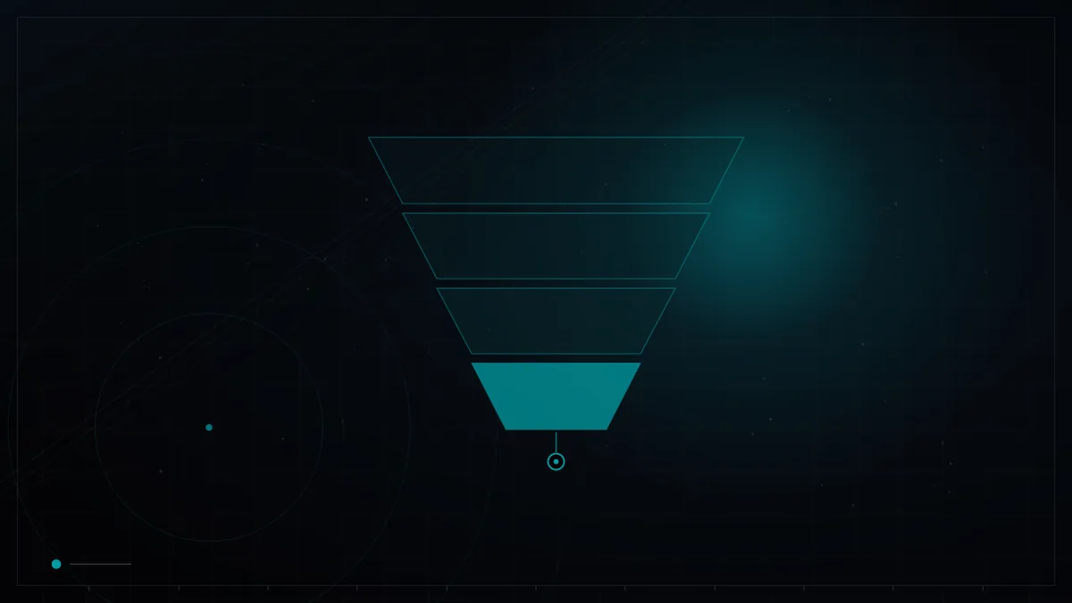 Conversion funnel narrowing through stages toward a conversion point – Conversion Copywriting
