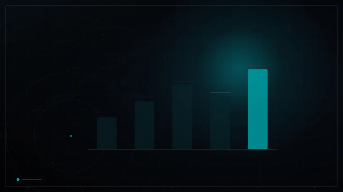 Dark branded bar chart with one highlighted metric – Average Conversion Rates by Industry