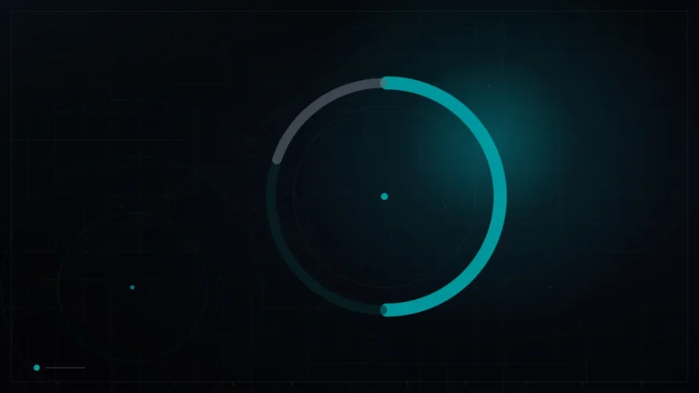 Donut chart splitting a budget into glowing segments – How Much Should a Qatar Business Budget for Digital Marketing