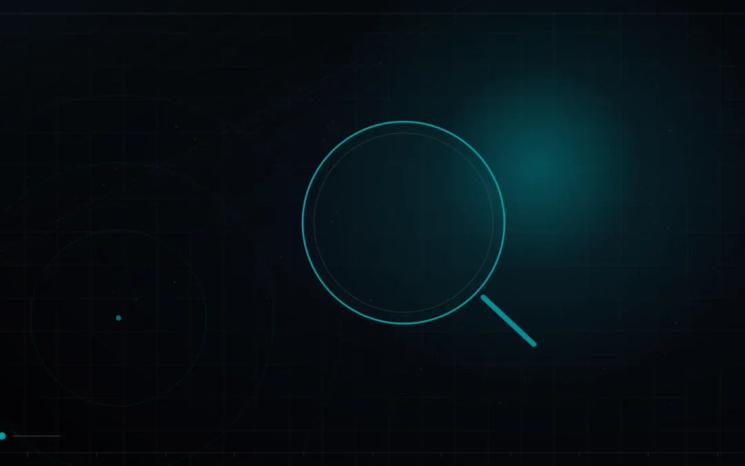 Glowing magnifying glass motif symbolizing search analysis – E-commerce SEO for GCC Stores