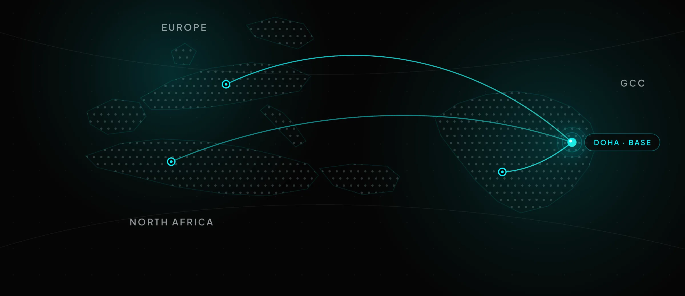Regions served by digital marketing consultant Hamza Mabrouk: GCC (based in Doha), Europe and North Africa