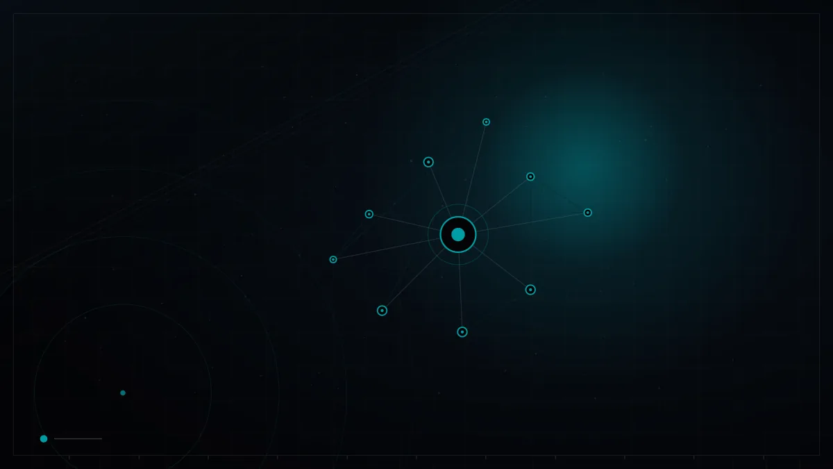 Network of connected nodes around a central hub – Google Ranking Factors in 2026