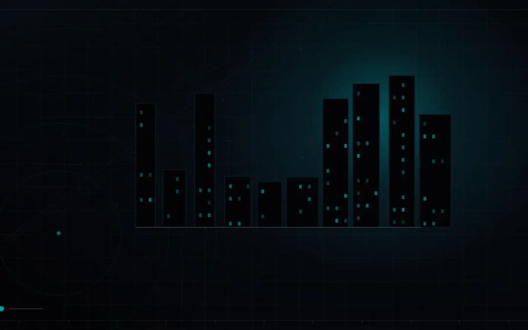 City skyline with lit windows at night – Industrial and Manufacturing Marketing