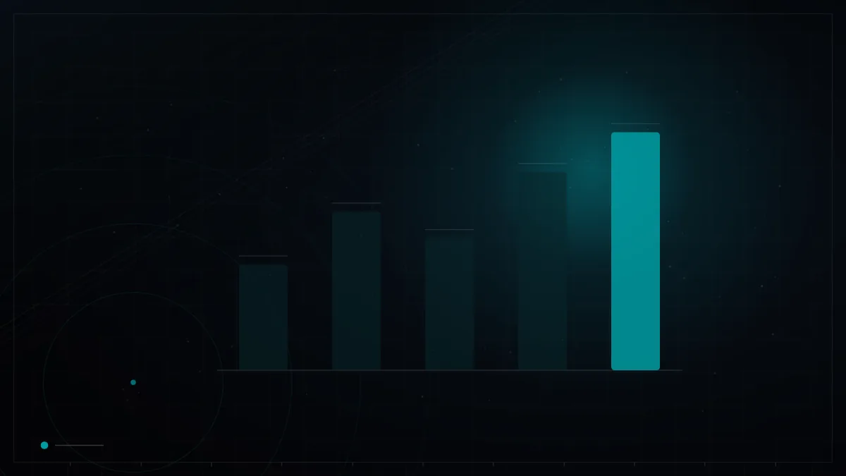 Dark branded bar chart with one highlighted metric – How to Do Keyword Research for the Qatar Market