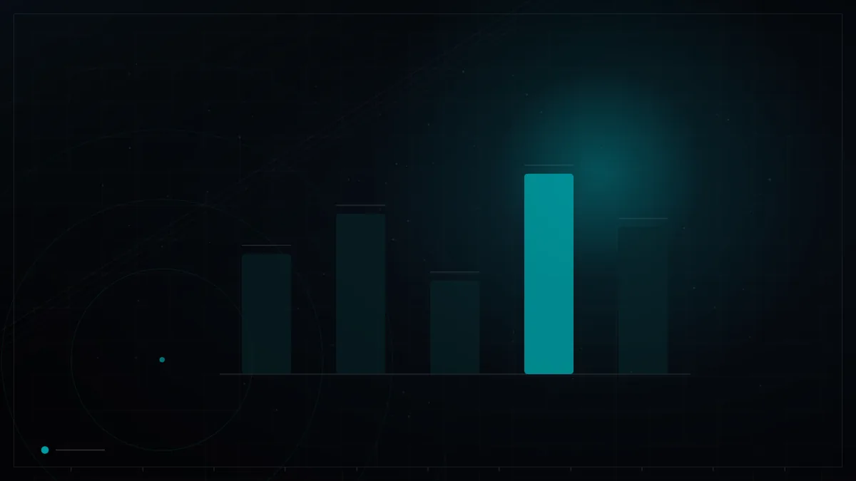 Dark branded bar chart with one highlighted metric – Your First Looker Studio Dashboard
