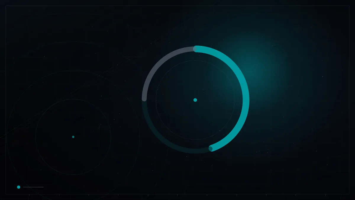 Donut chart splitting a budget into glowing segments – Ramadan Marketing in the Gulf