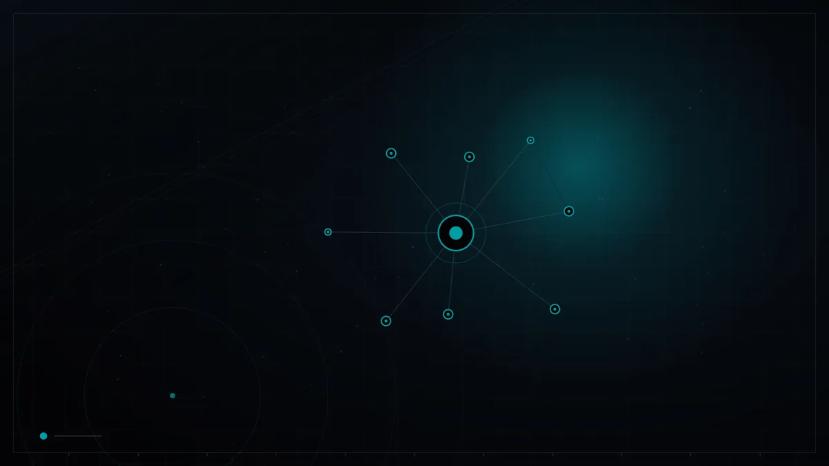 Network of connected nodes around a central hub – Short-Form Video Strategy