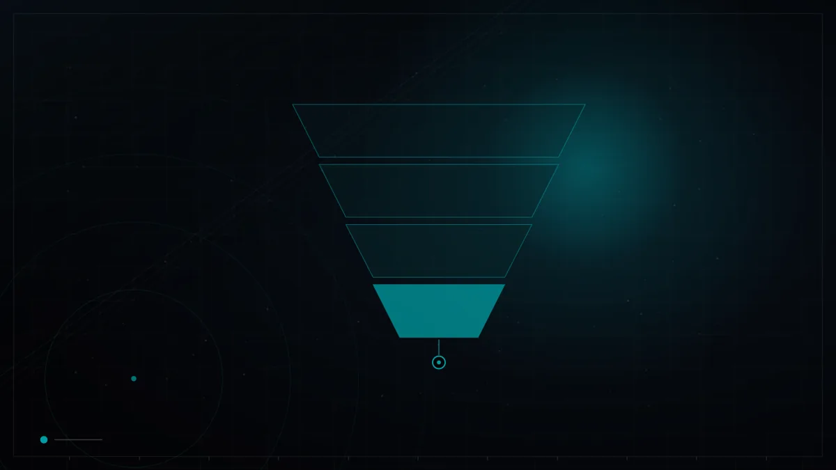 Conversion funnel narrowing through stages toward a conversion point – Marketing Strategy for Startups in Qatar