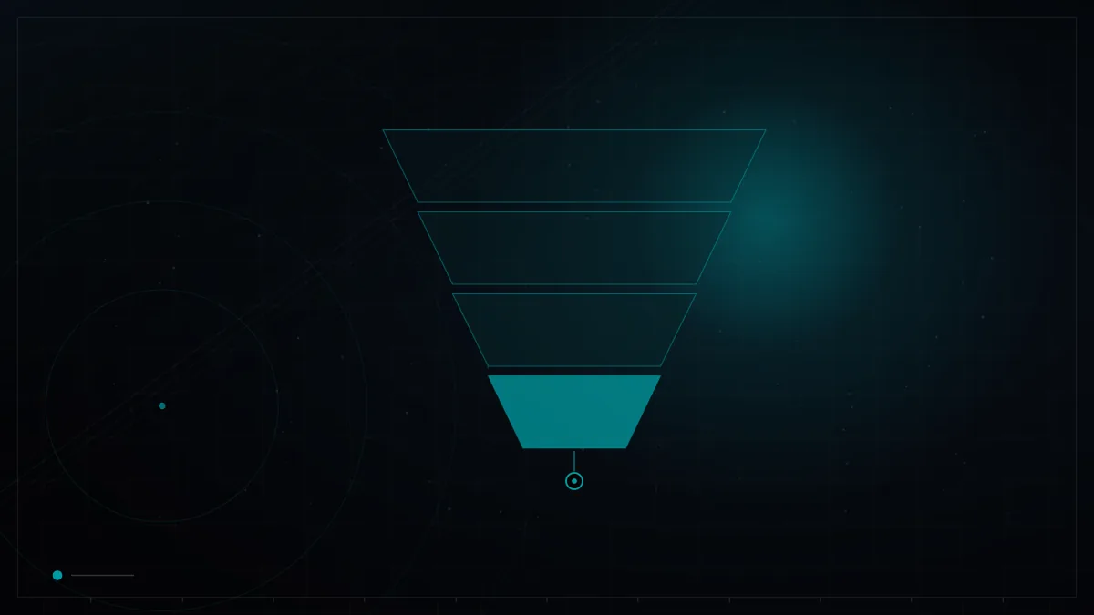 Conversion funnel narrowing through stages toward a conversion point – TikTok Ads in the Gulf