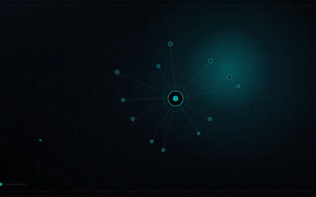 Network of connected nodes around a central hub – Topical Authority